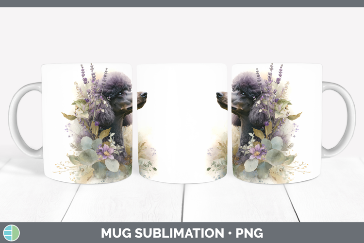 Poodle Dogs 01 Lavender and Eucalyptus Mug Wrap Sublimation