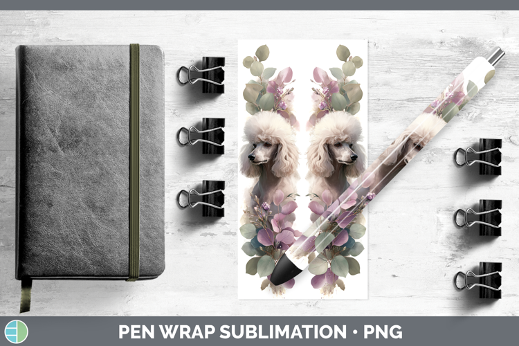 Poodle Dogs 01 Lavender and Eucalyptus Pen Wrap Sublimation
