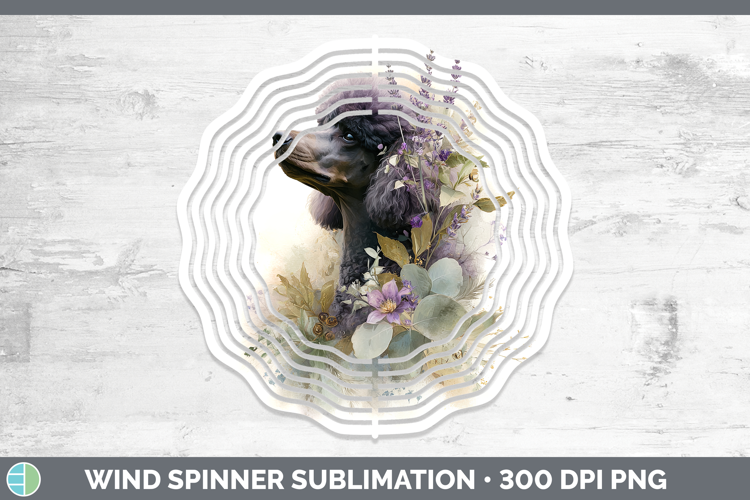 Poodle Dogs 01 Lavender and Eucalyptus Wind Spinner Sublimat