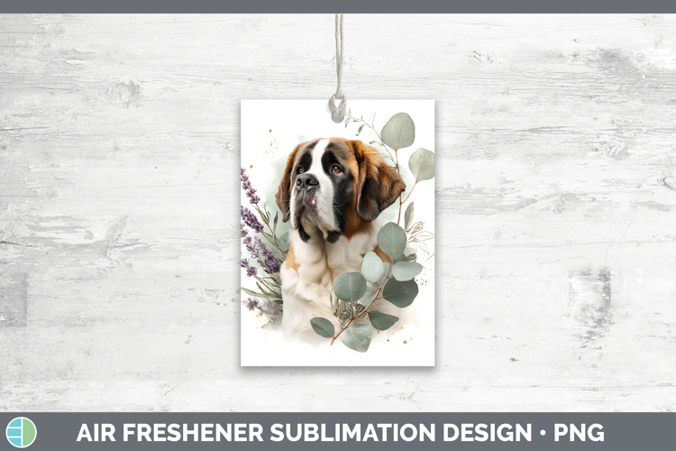 Saint Bernard Dogs 01 Lavender and Eucalyptus Air Freshener