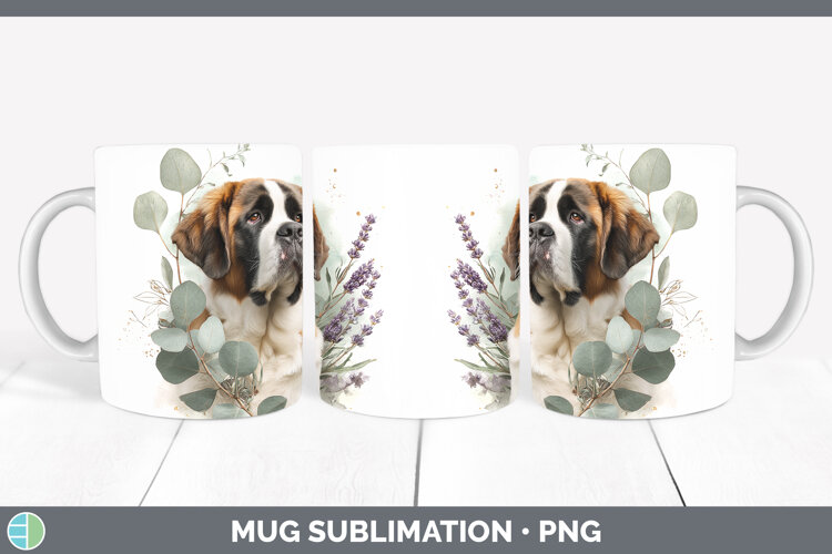 GorgeousDogs 01 Lavender and Eucalyptus Mug Wrap design.