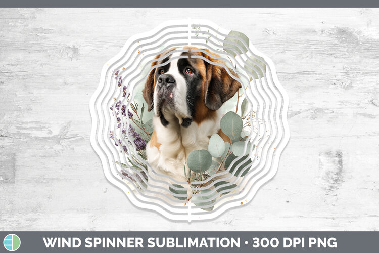 GorgeousDogs 01 Lavender and Eucalyptus Wind Spinner design.