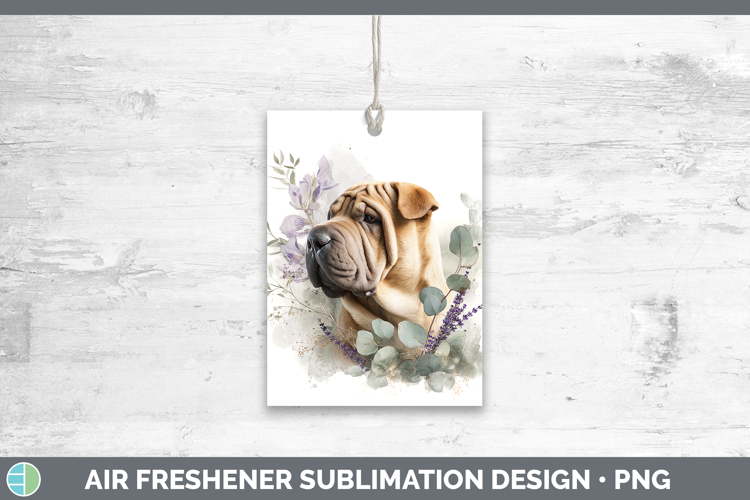 Shar Pei Dogs 01 Lavender and Eucalyptus Air Freshener Subli
