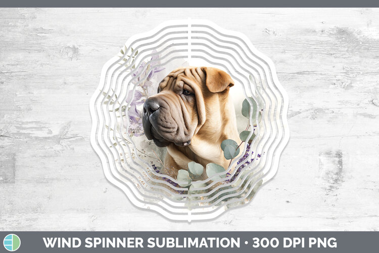 GorgeousDogs 01 Lavender and Eucalyptus Wind Spinner design.