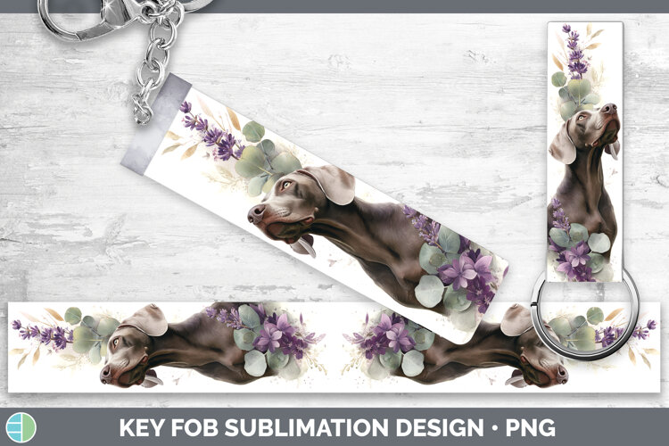 GorgeousDogs 01 Lavender and Eucalyptus Key Fob design.
