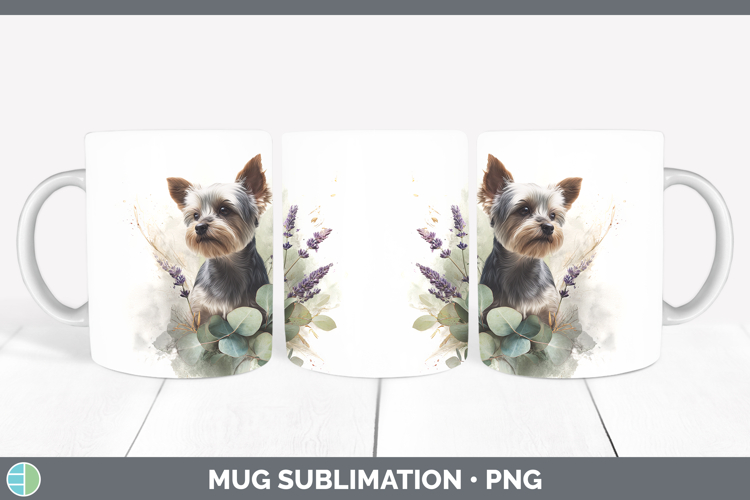 GorgeousDogs 01 Lavender and Eucalyptus Mug Wrap design.