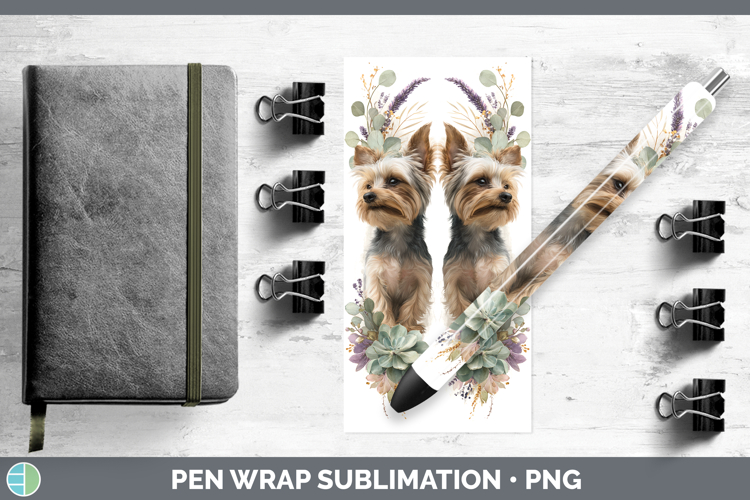 Yorkshire Terrier Dogs 01 Lavender and Eucalyptus Pen Wrap S