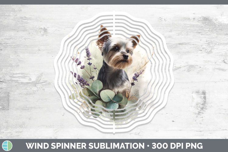 Yorkshire Terrier Dogs 01 Lavender and Eucalyptus Wind Spinn