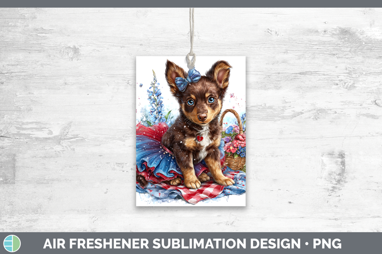 Dogs 01 Patriotic Australian Kelpie Air Freshener Sublimatio