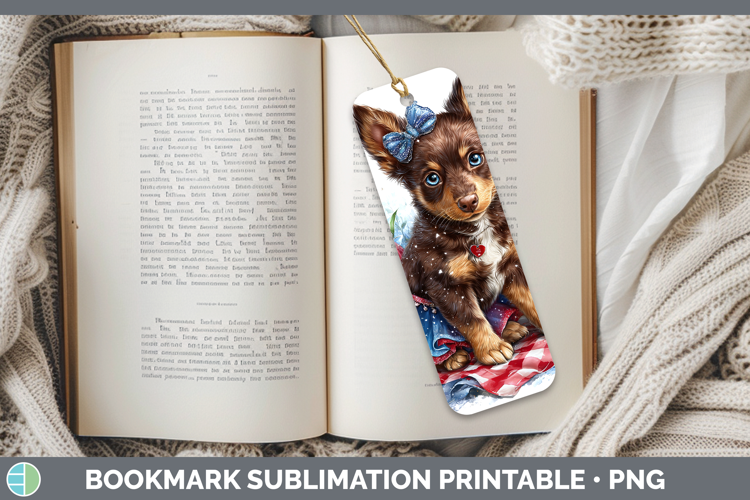 Dogs 01 Patriotic Australian Kelpie Bookmark Sublimation Pri