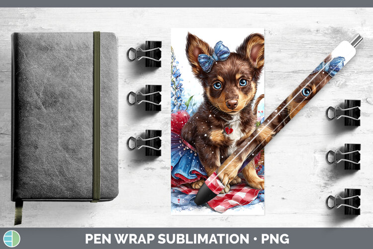 GorgeousDogs 01 Patriotic Pen Wrap design.