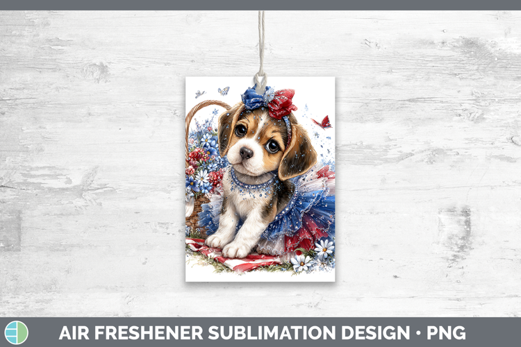 Dogs 01 Patriotic Beagle Air Freshener Sublimation Car Fresh