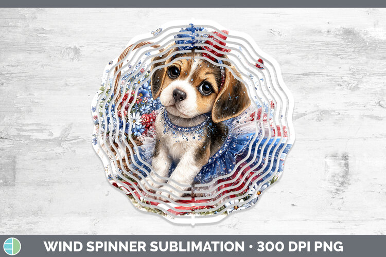 GorgeousDogs 01 Patriotic Wind Spinner design.