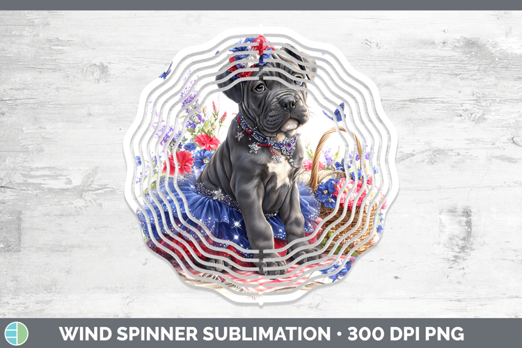 Dogs 01 Patriotic Cane Corso Wind Spinner Sublimation Spinne