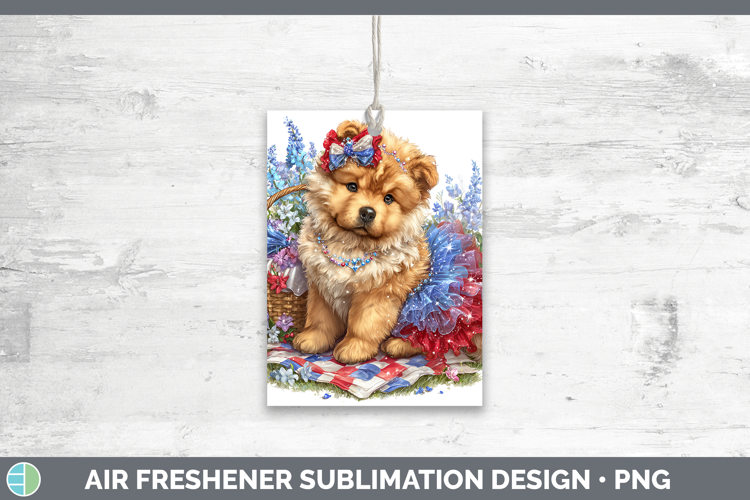 Dogs 01 Patriotic Chow Chow Air Freshener Sublimation Car Fr