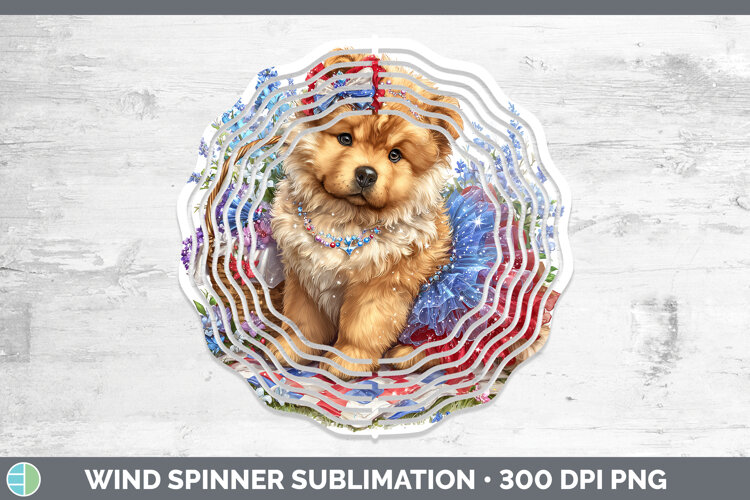 GorgeousDogs 01 Patriotic Wind Spinner design.