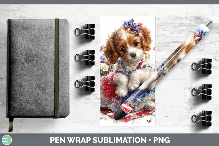 GorgeousDogs 01 Patriotic Pen Wrap design.