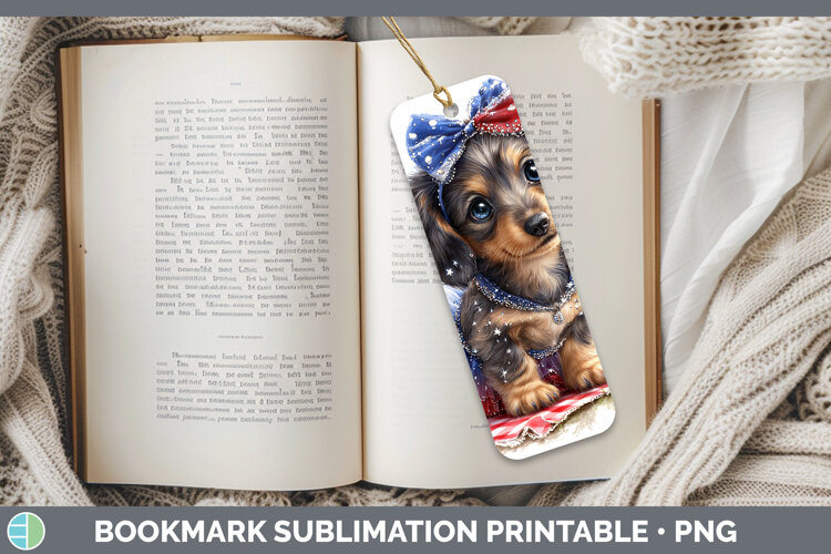 GorgeousDogs 01 Patriotic Bookmark design.