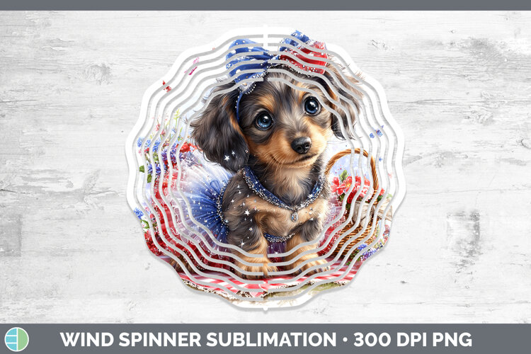 GorgeousDogs 01 Patriotic Wind Spinner design.