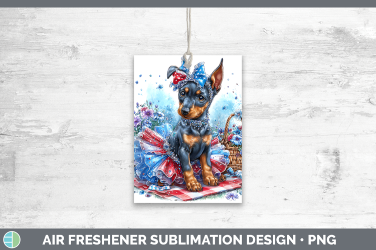 Dogs 01 Patriotic Doberman Pinscher Air Freshener Sublimatio