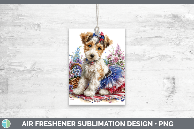 Dogs 01 Patriotic Fox Terrier Air Freshener Sublimation Car