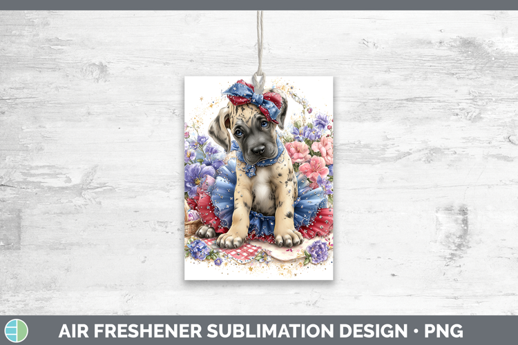 Dogs 01 Patriotic Great Dane Air Freshener Sublimation Car F