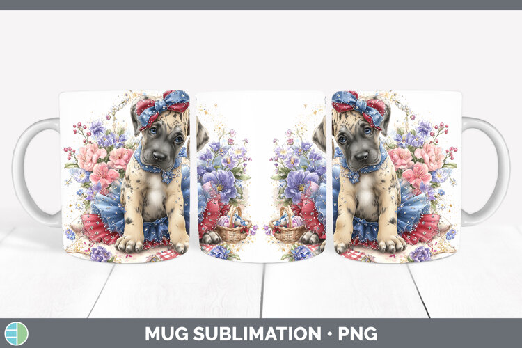 GorgeousDogs 01 Patriotic Mug Wrap design.