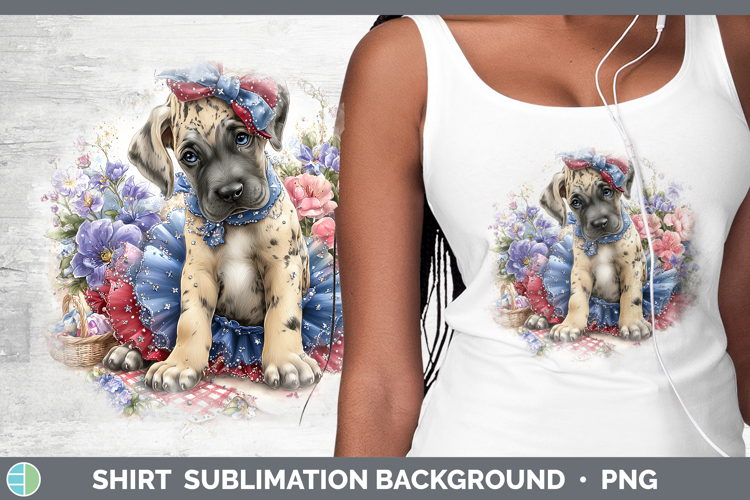 Dogs 01 Patriotic Great Dane Shirt Sublimation Background De