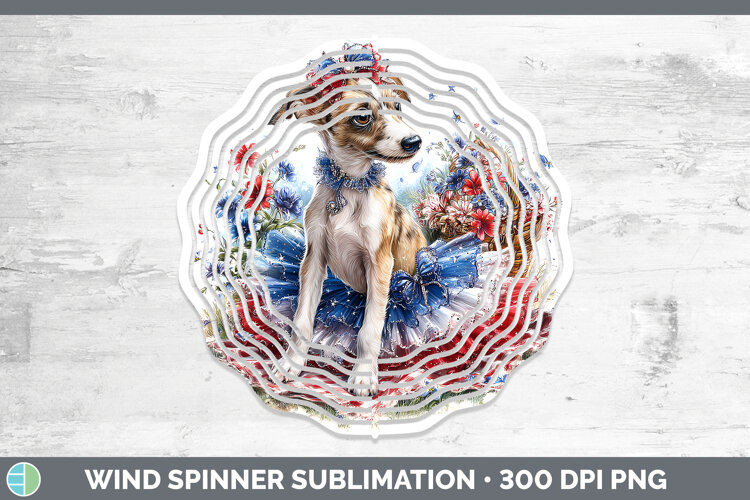 GorgeousDogs 01 Patriotic Wind Spinner design.