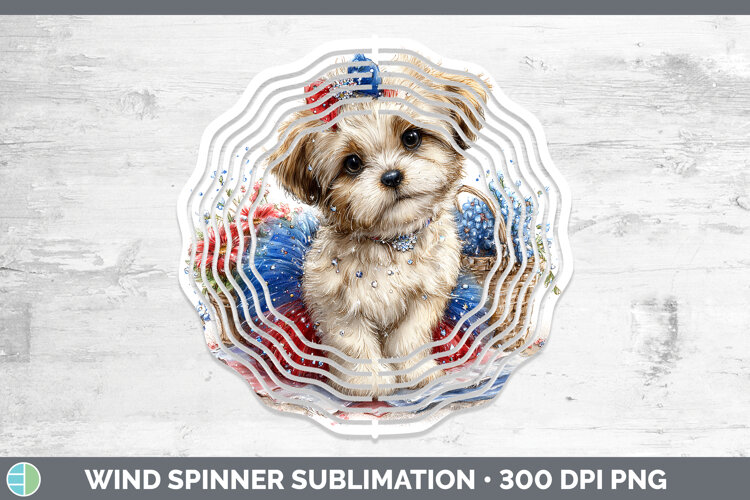 GorgeousDogs 01 Patriotic Wind Spinner design.