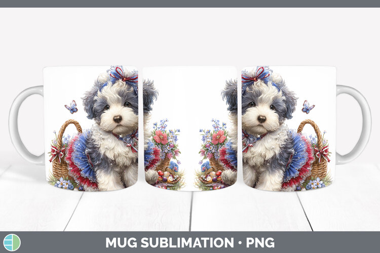 GorgeousDogs 01 Patriotic Mug Wrap design.