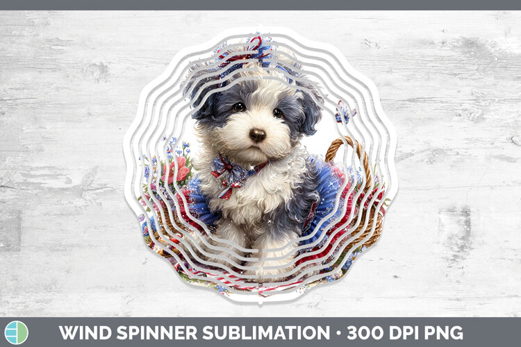 GorgeousDogs 01 Patriotic Wind Spinner design.