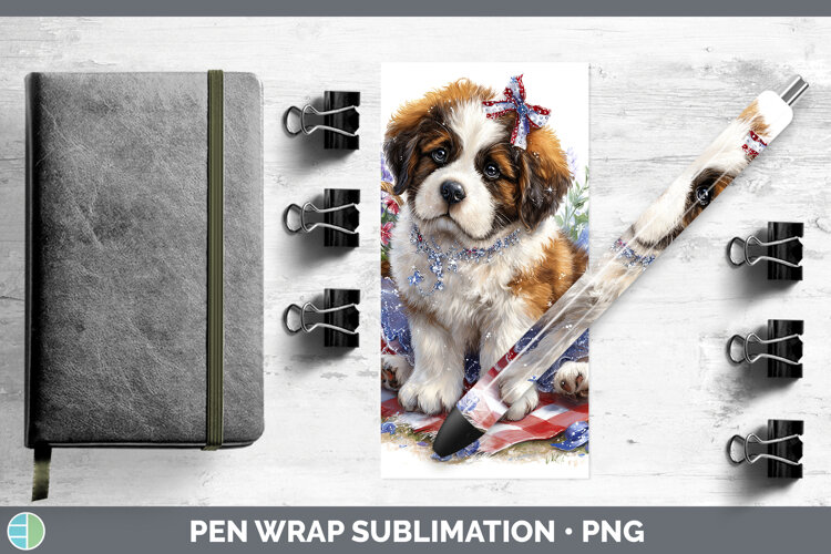 GorgeousDogs 01 Patriotic Pen Wrap design.
