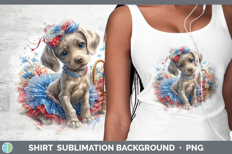 Dogs 01 Patriotic Weimaraner Shirt Sublimation Background De