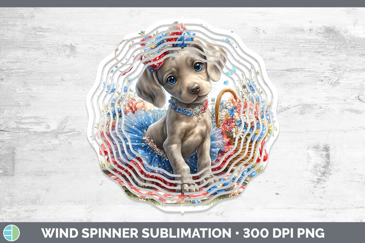 GorgeousDogs 01 Patriotic Wind Spinner design.