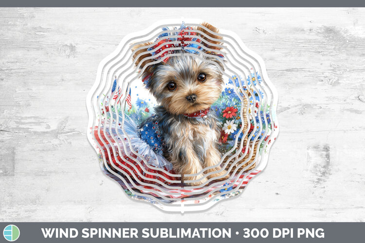 GorgeousDogs 01 Patriotic Wind Spinner design.