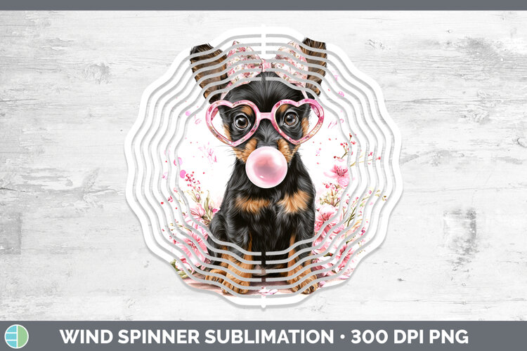 GorgeousDogs 01 Pink Bubble Gum Wind Spinner design.