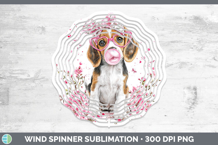 GorgeousDogs 01 Pink Bubble Gum Wind Spinner design.