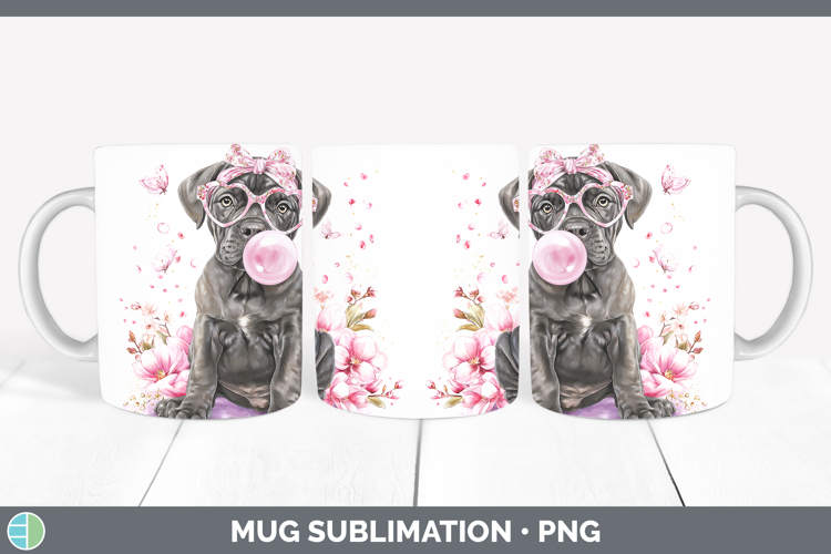 Cane Corso Dogs 01 Pink Bubble Gum Mug Wrap Sublimation Desi