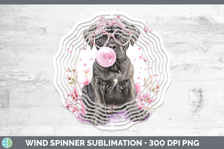 GorgeousDogs 01 Pink Bubble Gum Wind Spinner design.