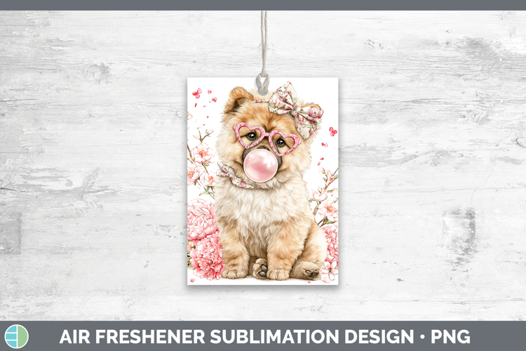 Chow Chow Dogs 01 Pink Bubble Gum Air Freshener Sublimation