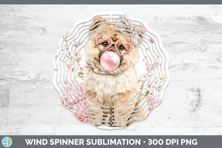 GorgeousDogs 01 Pink Bubble Gum Wind Spinner design.