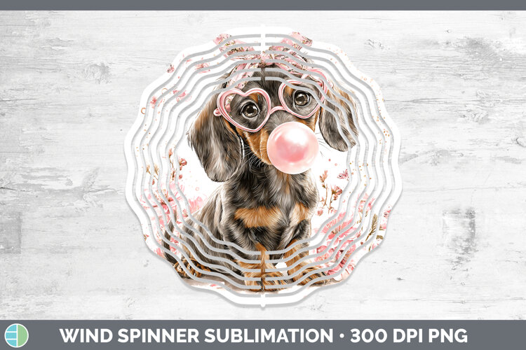 GorgeousDogs 01 Pink Bubble Gum Wind Spinner design.