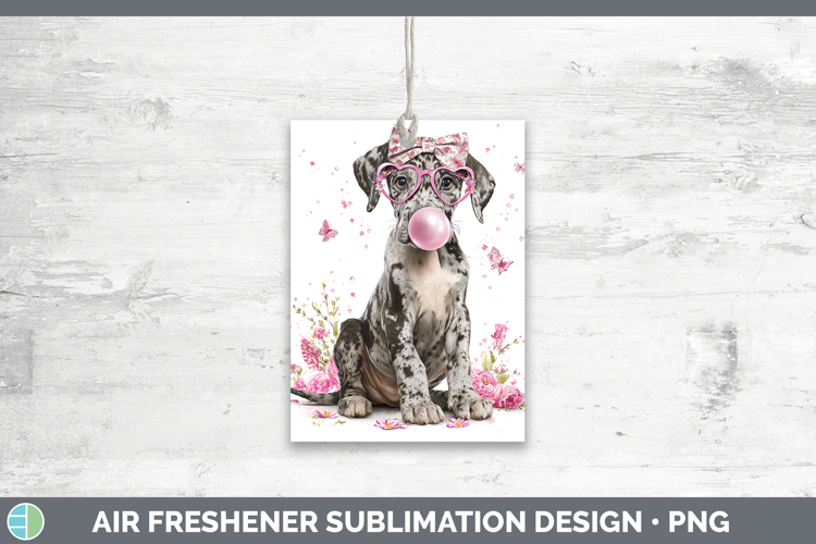 Great Dane Dogs 01 Pink Bubble Gum Air Freshener Sublimation
