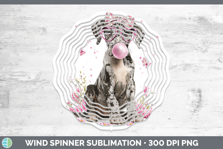 GorgeousDogs 01 Pink Bubble Gum Wind Spinner design.