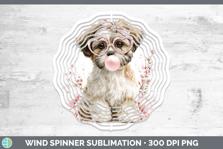 GorgeousDogs 01 Pink Bubble Gum Wind Spinner design.