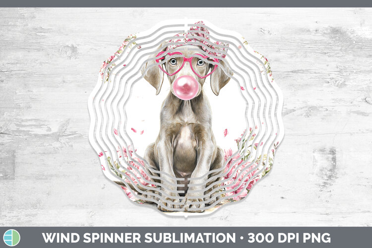 GorgeousDogs 01 Pink Bubble Gum Wind Spinner design.
