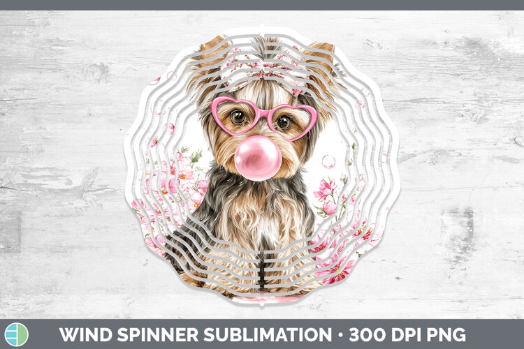 GorgeousDogs 01 Pink Bubble Gum Wind Spinner design.