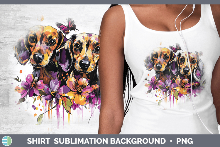 Dogs 01 Purple Drips Dachshund Shirt Sublimation Sublimation
