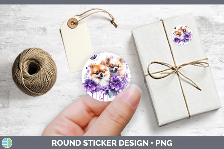 GorgeousDogs 01 Purple Drips Stickers design.